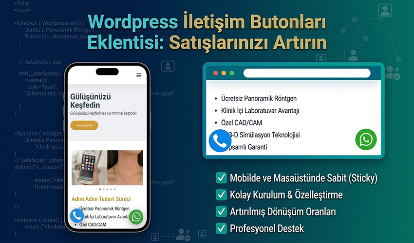 Sabit Telefon ve WhatsApp İletişim Butonları Eklentisi