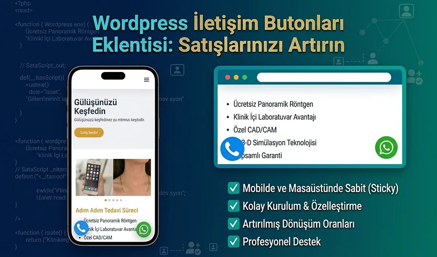 Sabit Telefon ve WhatsApp İletişim Butonları Eklentisi