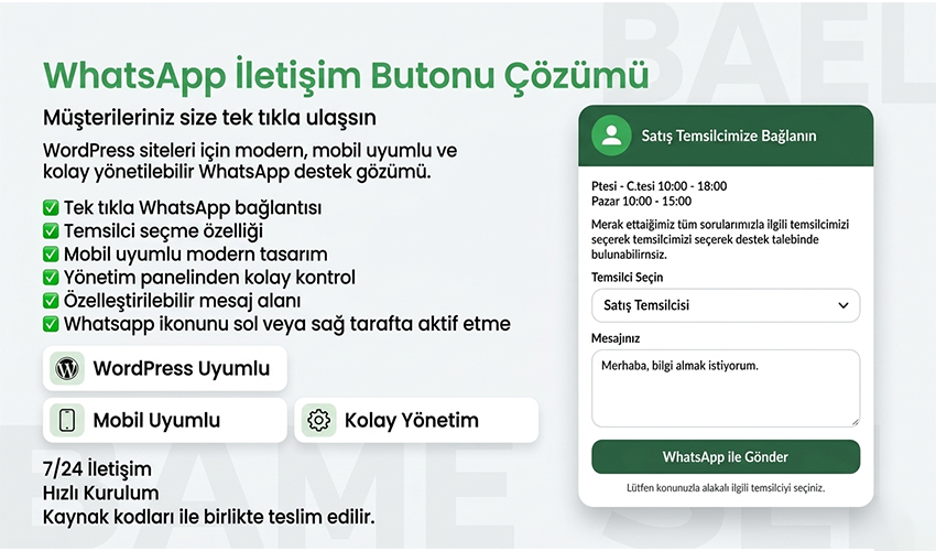 Whatsapp Canlı Destek