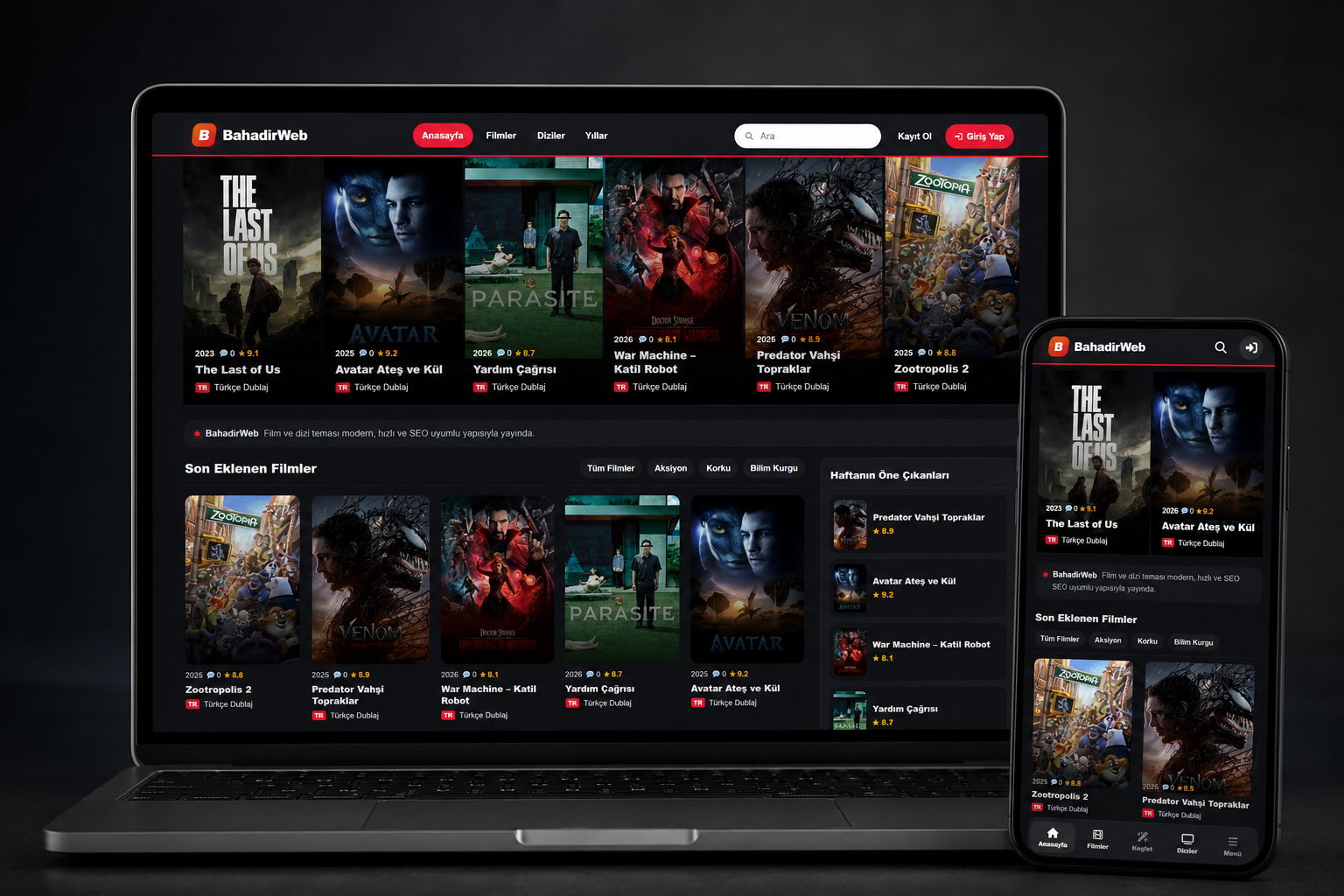 Film Dizi WordPress Teması - Açık Kaynak Kodlu