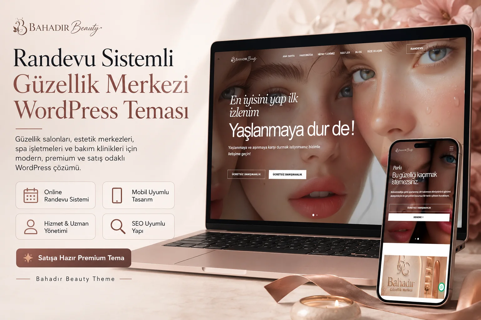 Randevu Sistemli Güzellik Merkezi WordPress Teması