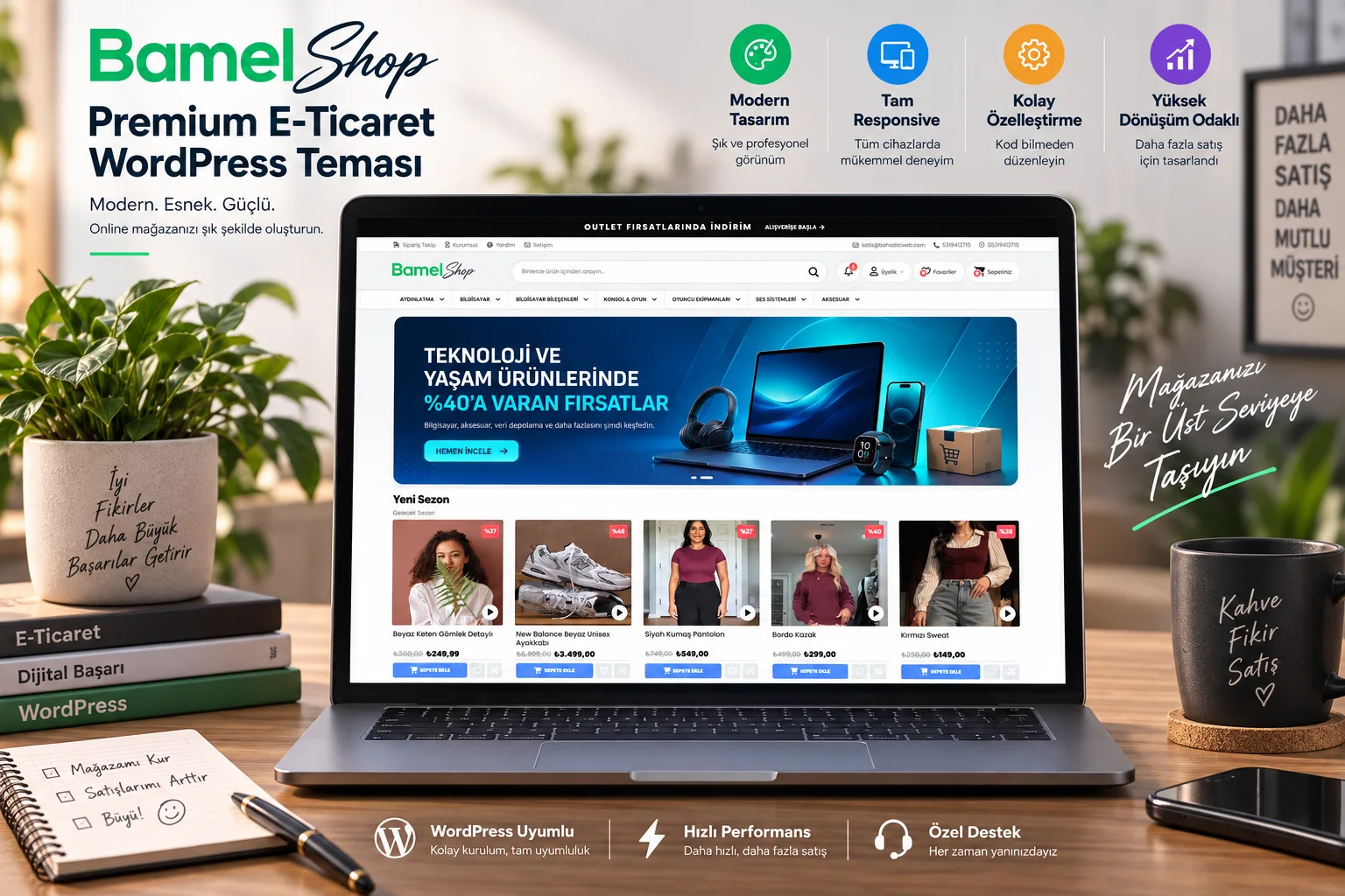 PremiumShop Türkçe WooCommerce E-Ticaret Teması