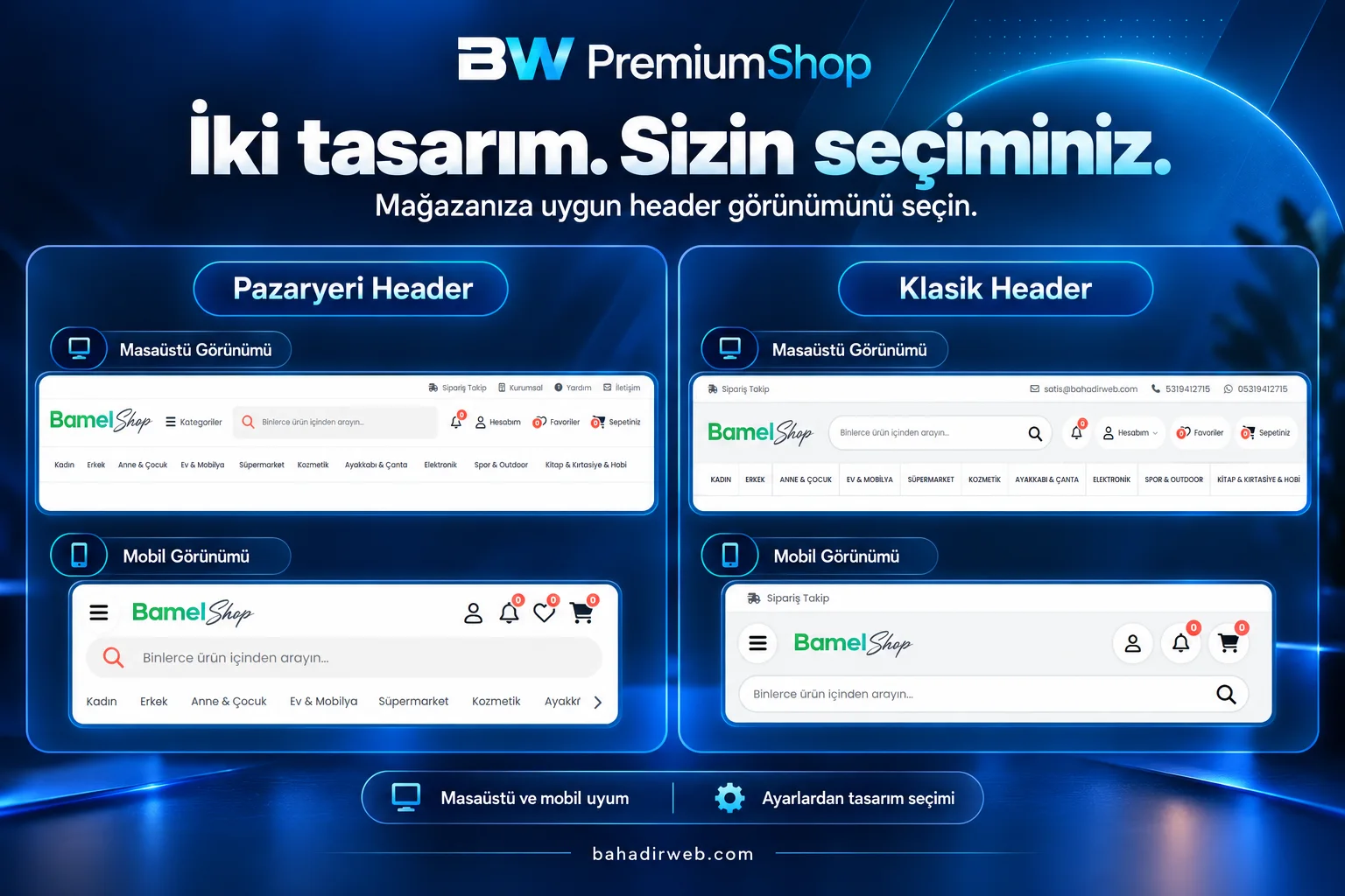 BW PremiumShop Türkçe WooCommerce E-Ticaret Teması küçük görsel 2