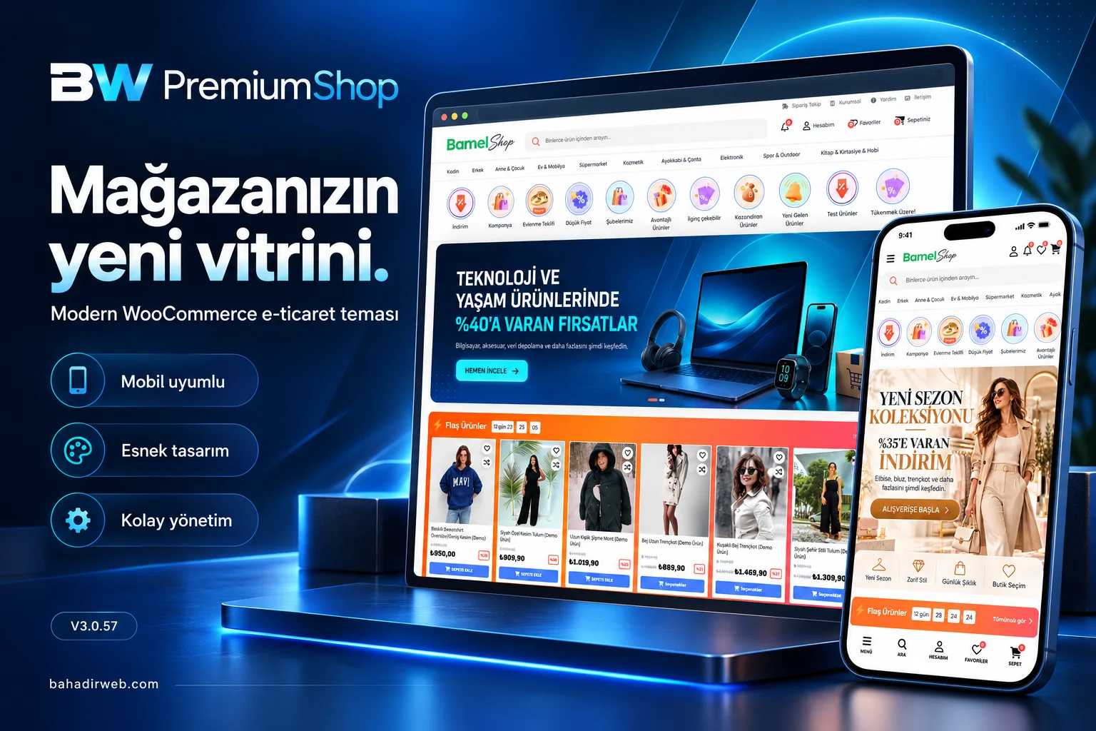 PremiumShop Türkçe WooCommerce E-Ticaret Teması