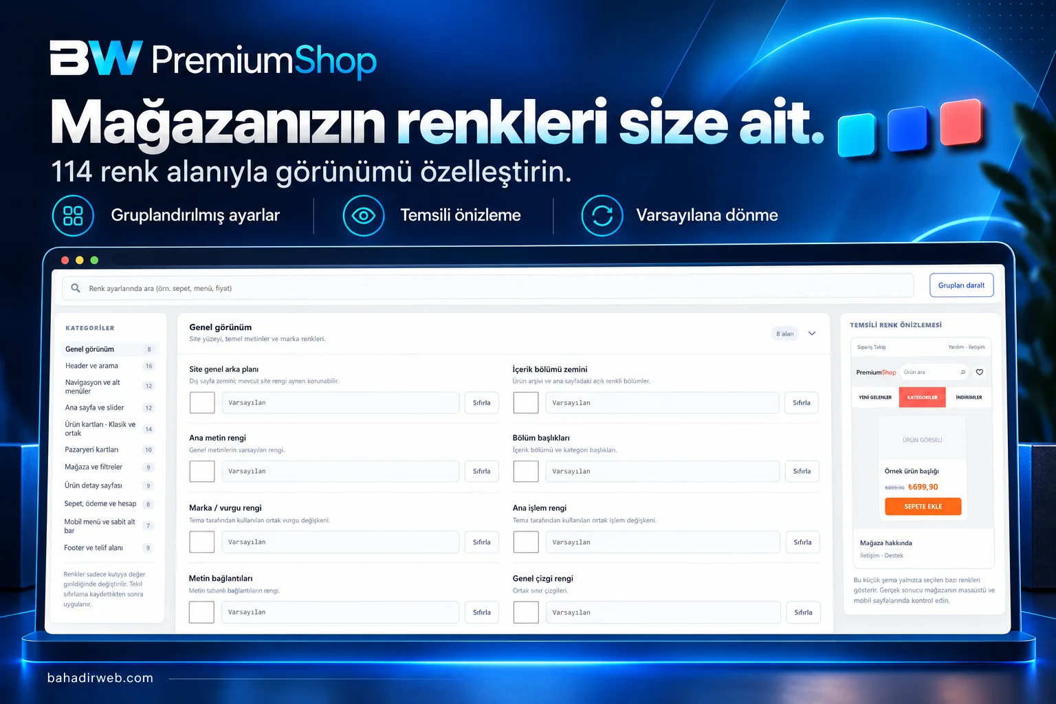 PremiumShop Türkçe WooCommerce E-Ticaret Teması proje ekran görüntüsü